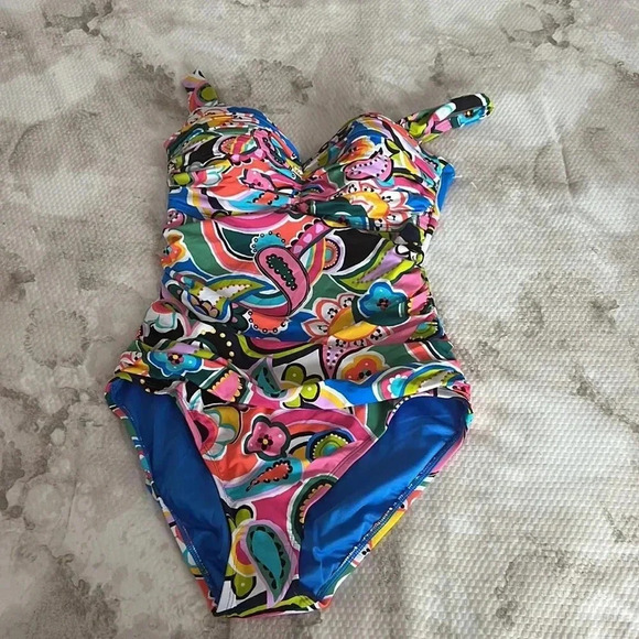 Bleu Rod Beattie Go For Bold Shirred Underwire One-Piece - Picture 9 of 13